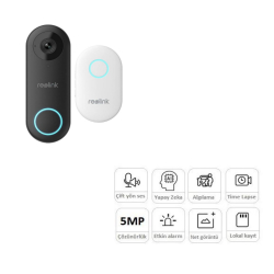 Reolink Dorbell Poe 2K+5Mp Wi̇fi̇ Poe Kapı Zili
