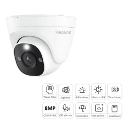 Reolink P334 8Mp 2.8Mm Ir Dome Kamera (Renkli)