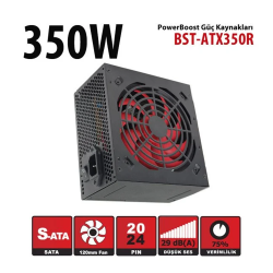 Powerboost Bst-Atx300R 300W, 12Cm Siyah Fanlı Atx Psu (Retail Box)