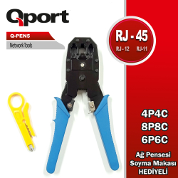 Qport Rj45 - Rj11- Rj12 Pense - Makas Hedi̇yeli̇ (Q-Pen5)