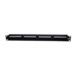 Ojc Cat6 Utp 24 Port Siyah Patch Panel Dolu 