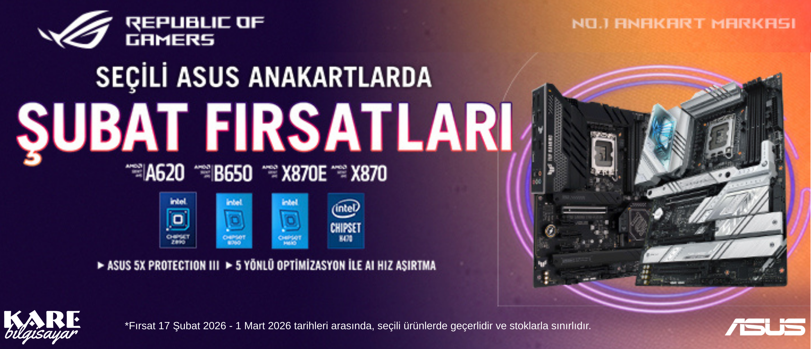 ASUS ŞUBAT ANAKART