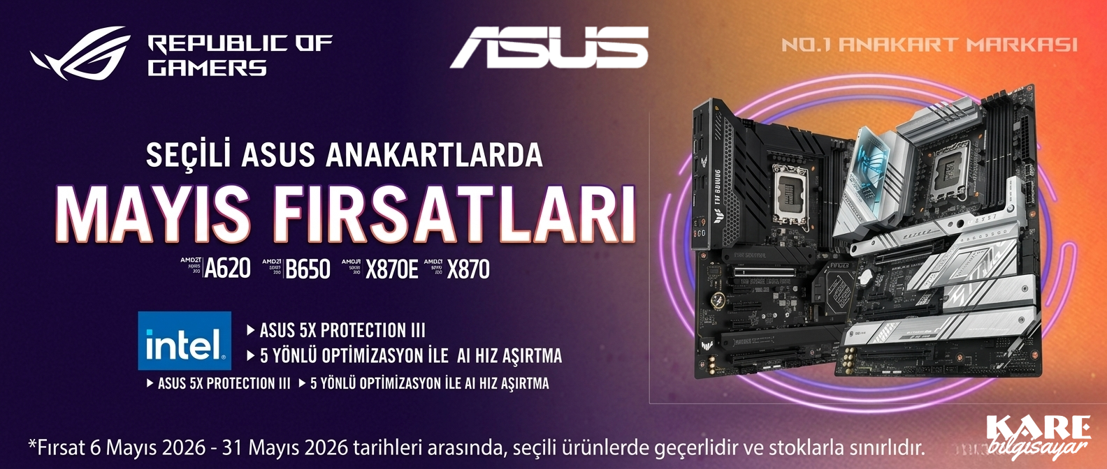 ASUS MAYIS ANAKART KAMPANYA